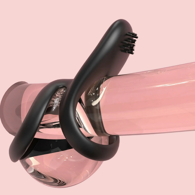 Jerry Dual-Ring Textured Cock Ring for Men