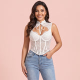 Amour High Neck Lace Bodysuit
