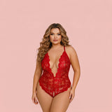 Azurea Plus Size Lace Bodysuit