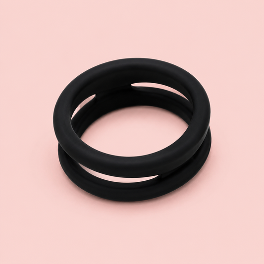 X-Ring Double-Band Silicone Cock Ring – 30mm