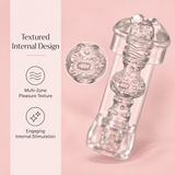 Textured Male Masturbator Sleeve - Reusable Waterproof Stroker