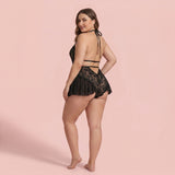 Emerella Plus Size Lace Teddy
