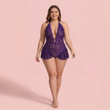 Emerella Plus Size Lace Teddy