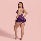 Emerella Plus Size Lace Teddy