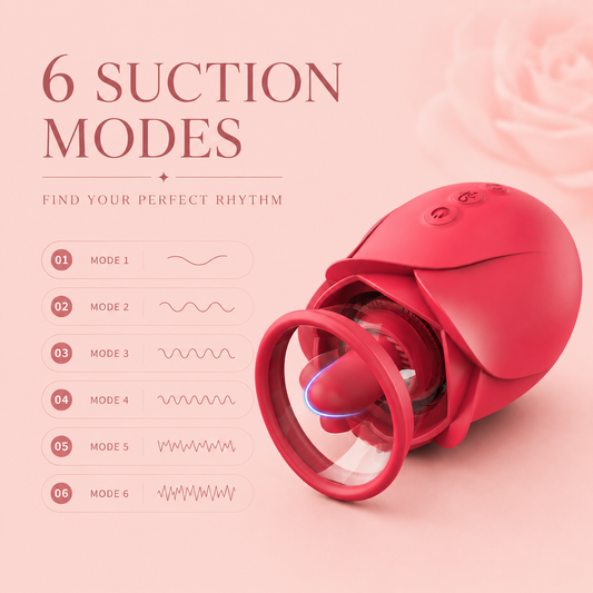 Flower Dance Rose Suction & Tongue Vibrator
