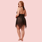 Lumière Plus Size Lace Babydoll Set