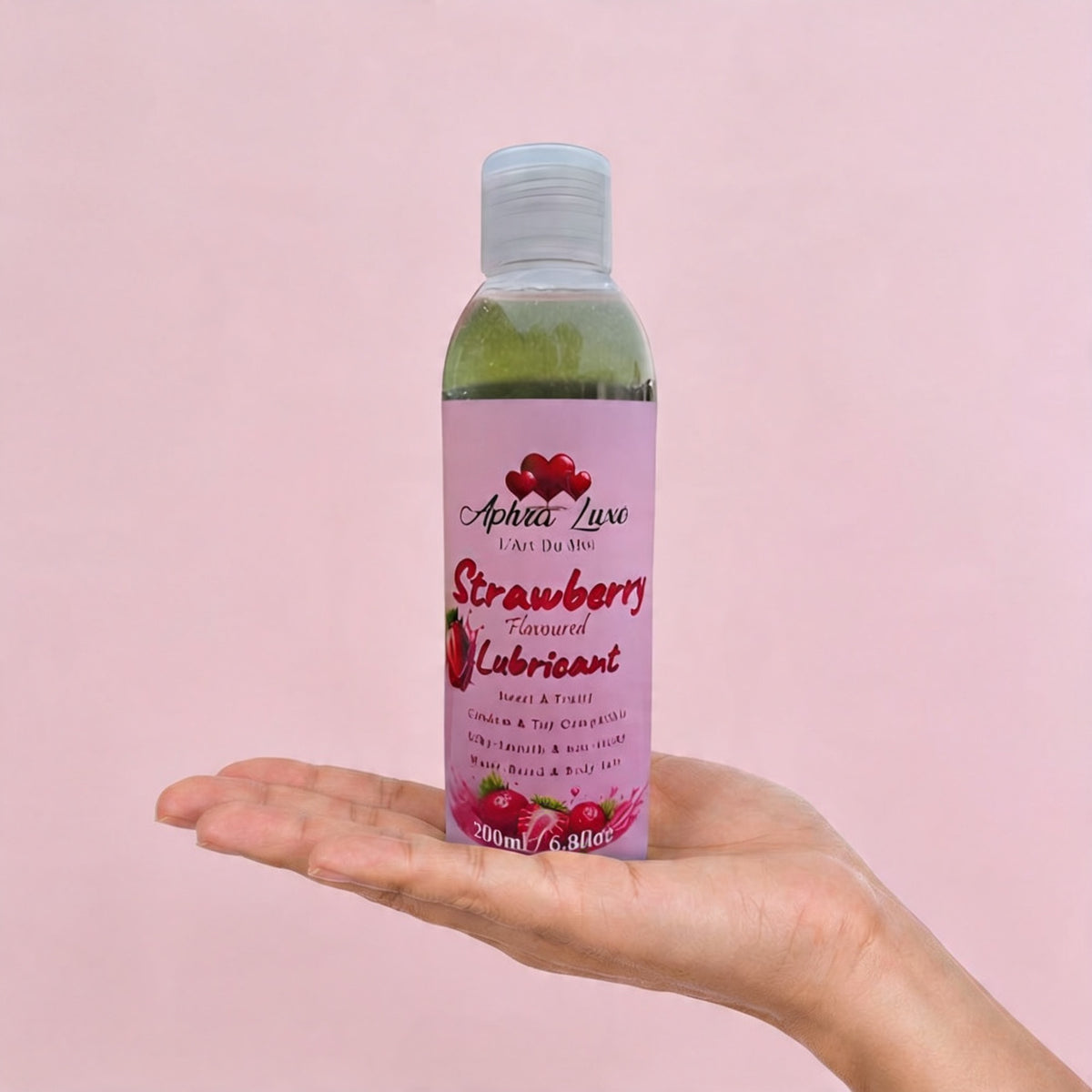 200ml Strawberry Flavor Sexual Lubricant - Strawberry Tinge