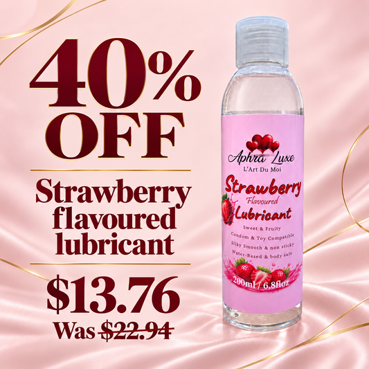 200ml Strawberry Flavor Sexual Lubricant - Strawberry Tinge