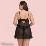 Velora Plus Size Tie Front Babydoll Set