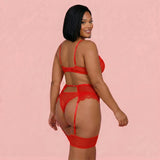 Vivara Plus Size Garter Lingerie Set