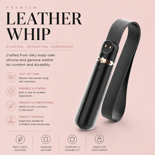 Woohoo Dual Sensation Vibrator & Leather Whip