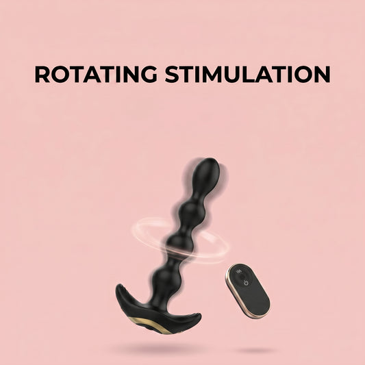 Rotating Prostate Massager with Wireless Remote & Vibrations