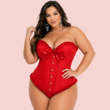 Corvelle PlusSize Corset Lingerie Set