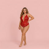 Azurea Plus Size Lace Bodysuit