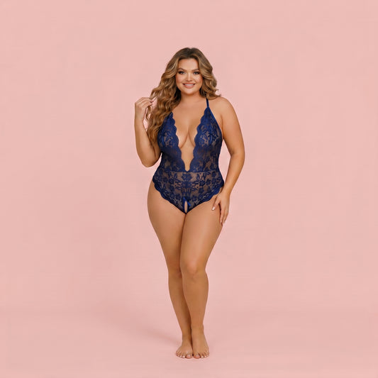 Azurea Plus Size Lace Bodysuit