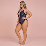 Azurea Plus Size Lace Bodysuit