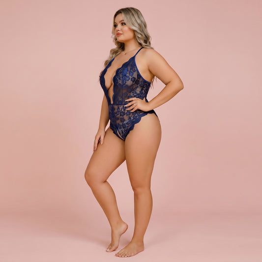 Azurea Plus Size Lace Bodysuit
